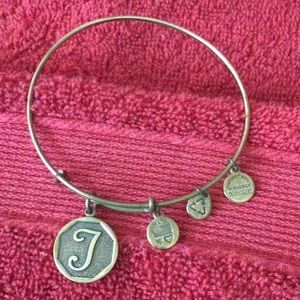 Alex And Ani Initial T Bracelet